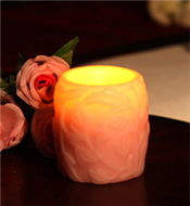 粉红控/叶纹----LED电子蜡烛创意礼品家居摆件送礼佳品